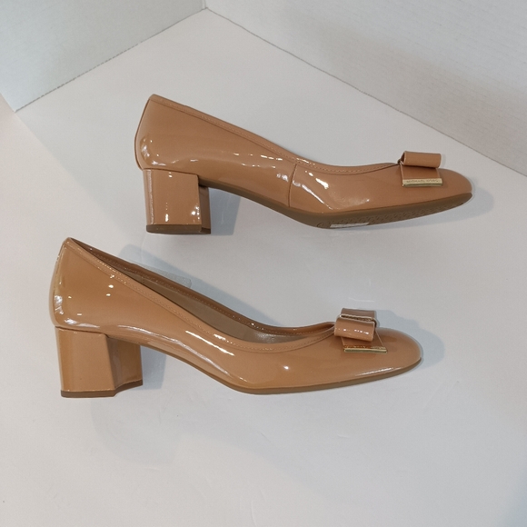 Michael Kors Kiera Flex Mid Pump Patent Dk Nude Size 10M never worn - Picture 2 of 12